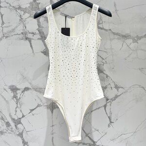 ERMANNO SCERVINO Rhinestone Shaping Elastic Bodysuit